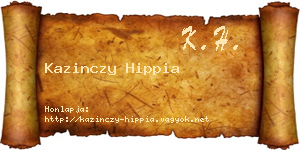Kazinczy Hippia névjegykártya